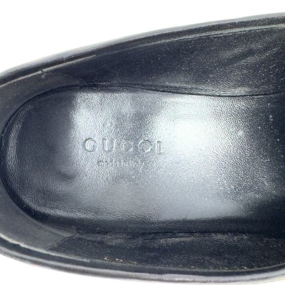 Gucci Loafers GG Logo Chocolate Brown Supreme Jordaan Gold Horsebit Shoes EU36 - Picture 7 of 11